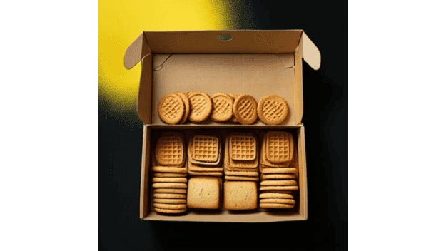 Cookies in open box