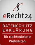 Erecht24 siegel datenschutz rot